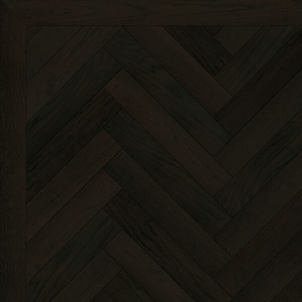 Prefinished Oak Parquet - Intense Black Satin