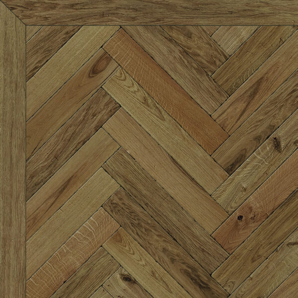 Prefinished Oak Parquet - Aged and Distressed Satin