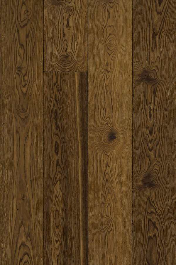 Prefinished Oak - Aged and Distressed Medium Smoked Satin
