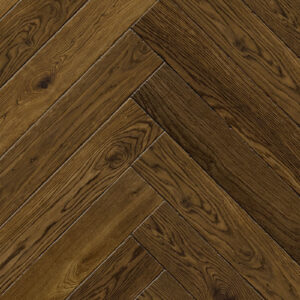 Prefinished Oak Parquet - Aged and Distressed Medium Smoked Satin