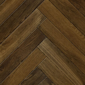 Prefinished Oak Parquet - Aged and Distressed Dark Smoked Satin