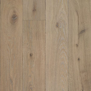 Prefinished Oak - Aged and Distressed Light Smoked White Satin